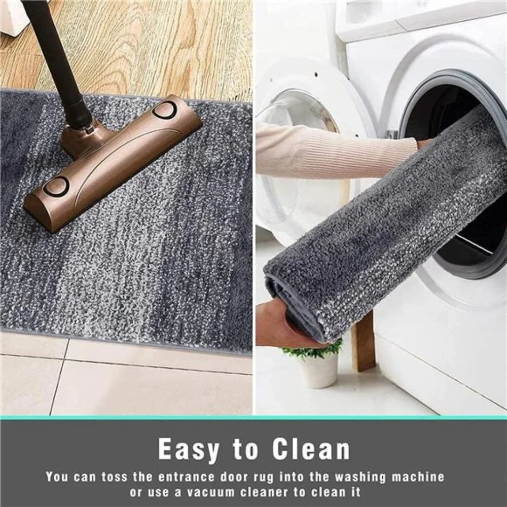 Indoor Doormat Entryway Door Rug, Non Slip Absorbent Mud Trapper Mats (24